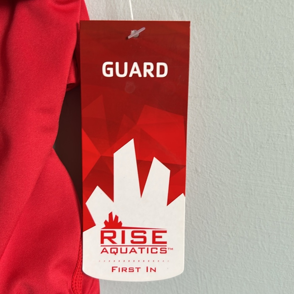 NWT RISE AQUATICS POLY F-H2 BACK ONE-PIECE SWIMSUIT, RED 32 - Picture 5 of 7